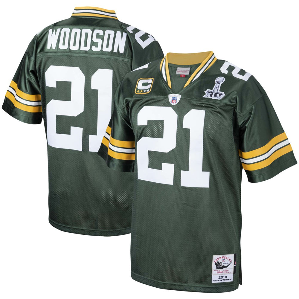 NFL Green Bay Packers Charles Woodson 2010 Authentic Throwback Retired Player Jersey