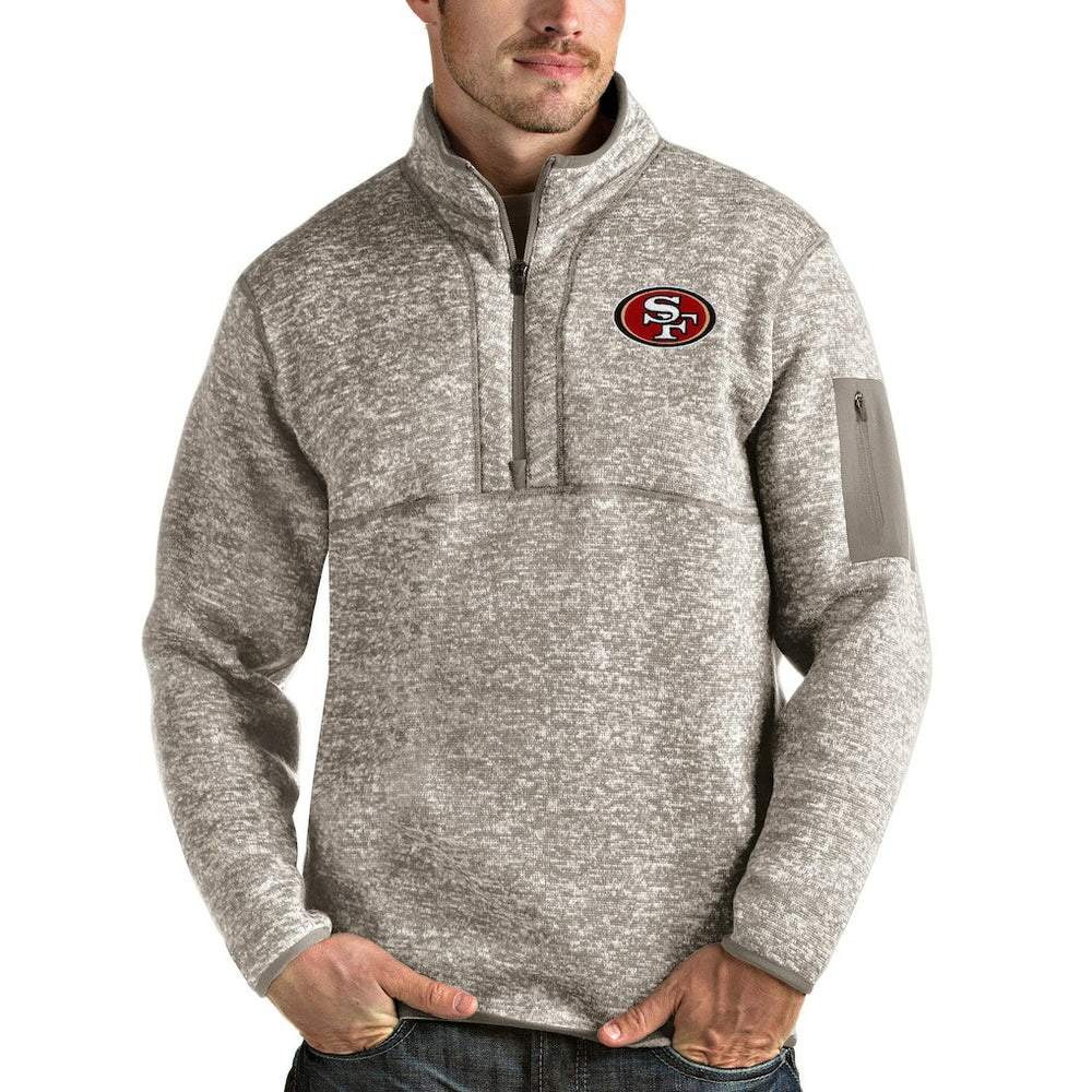 NFL San Francisco 49ers Antigua Fortune Quarter-Zip Pullover Jacket