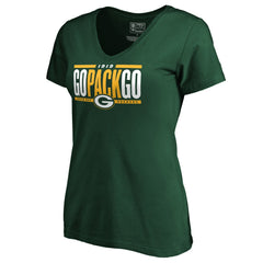 NFL Green Bay Packers Women's Hometown Refresh Go Pack Go V-Neck T-Shirt
