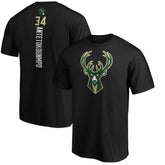 Giannis Antetokounmpo Milwaukee Bucks Team Playmaker Name & Number T-Shirt - Black on sale