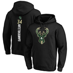 Giannis Antetokounmpo Milwaukee Bucks Playmaker Name & Number Pullover Hoodie - Black discount