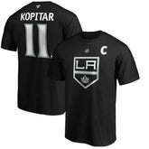 Anze Kopitar Los Angeles Kings Fanatics Authentic Stack Player Name & Number T-Shirt