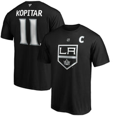 Anze Kopitar Los Angeles Kings Fanatics Authentic Stack Player Name & Number T-Shirt