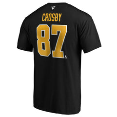 Sidney Crosby Pittsburgh Penguins Fanatics Authentic Stack Player Name & Number T-Shirt