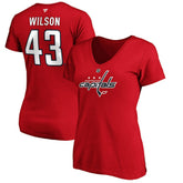 Tom Wilson Washington Capitals Fanatics Women's Authentic Stack Name & Number V-Neck T-Shirt