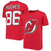 Jack Hughes New Jersey Devils Youth Player Name & Number T-Shirt