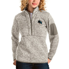 San Jose Sharks Antigua Women's Fortune Half-Zip Sweatshirt