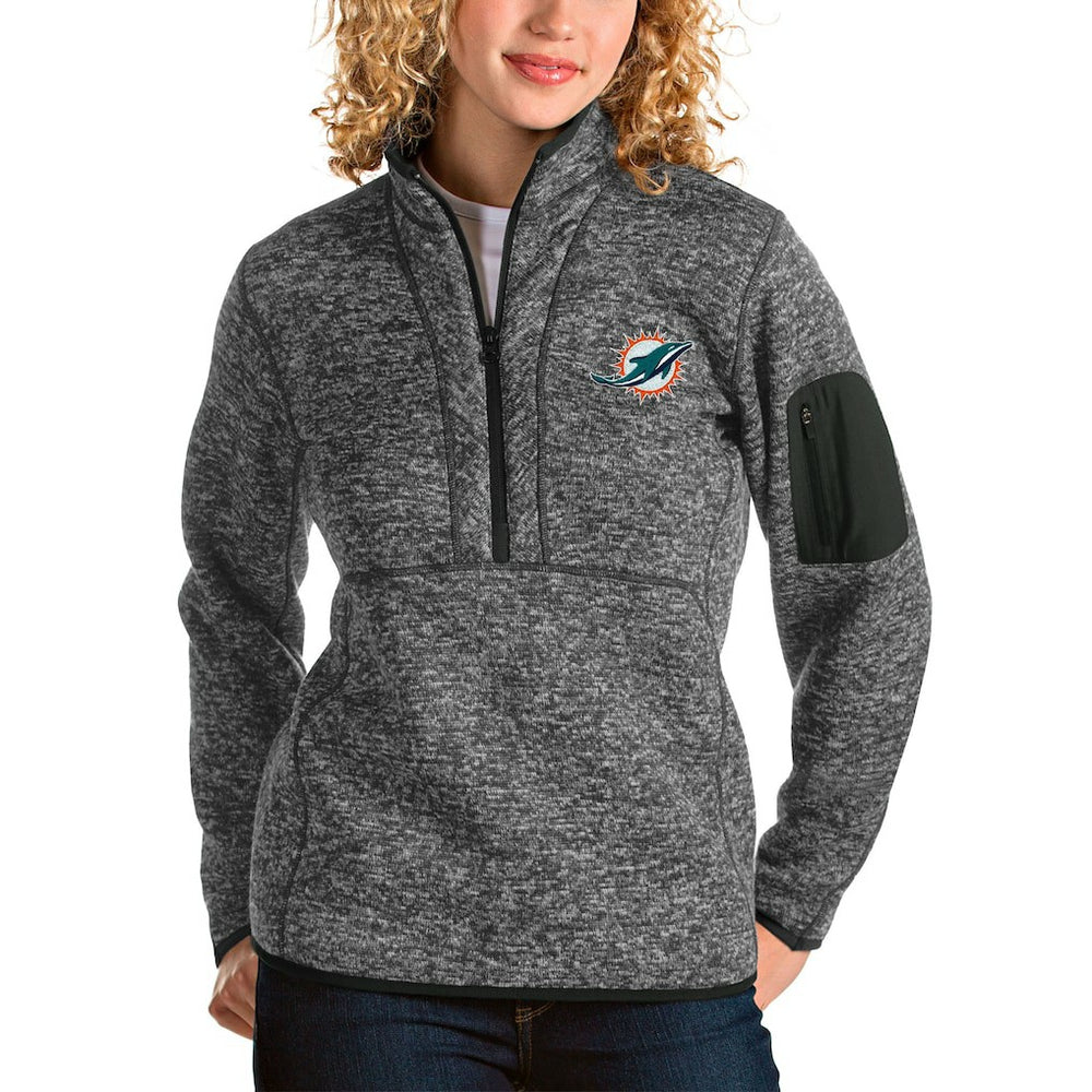 NFL Miami Dolphins Antigua Women's Fortune Half-Zip Pullover Jacket