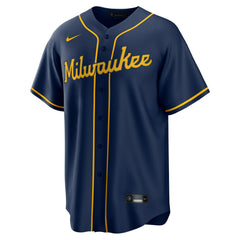 Milwaukee Brewers Alternate Replica Team Jersey - Navy | Nike