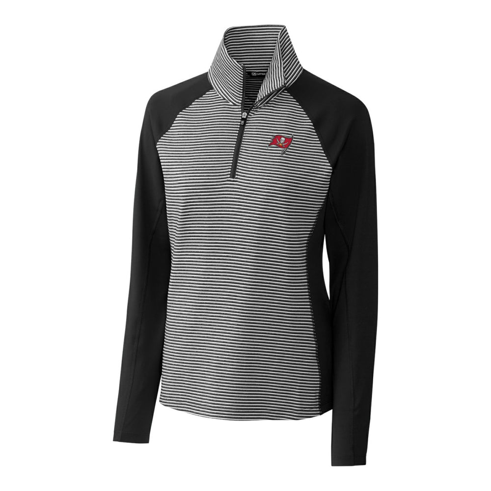 NFL Tampa Bay Buccaneers Cutter & Buck Women's Forge Tonal Stripe Half-Zip Pullover Jacket