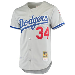 Fernando Valenzuela Los Angeles Dodgers Road 1981 Cooperstown Collection Authentic Jersey - Gray | Mitchell & Ness