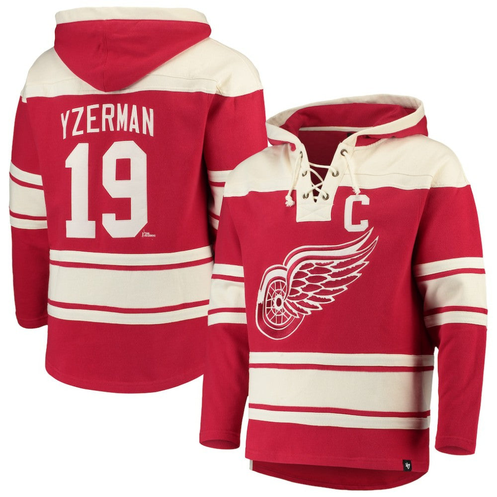 Steve Yzerman Detroit Red Wings '47 Player Lacer Pullover Hoodie