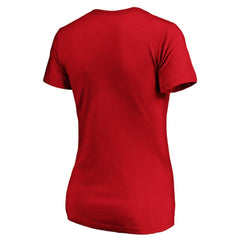 Philadelphia Phillies Women's Core Official Logo V-Neck T-Shirt - Red
