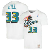 Grant Hill Detroit Pistons Hardwood Classics Stitch Name & Number T-Shirt sale - White | Mitchell & Ness shop