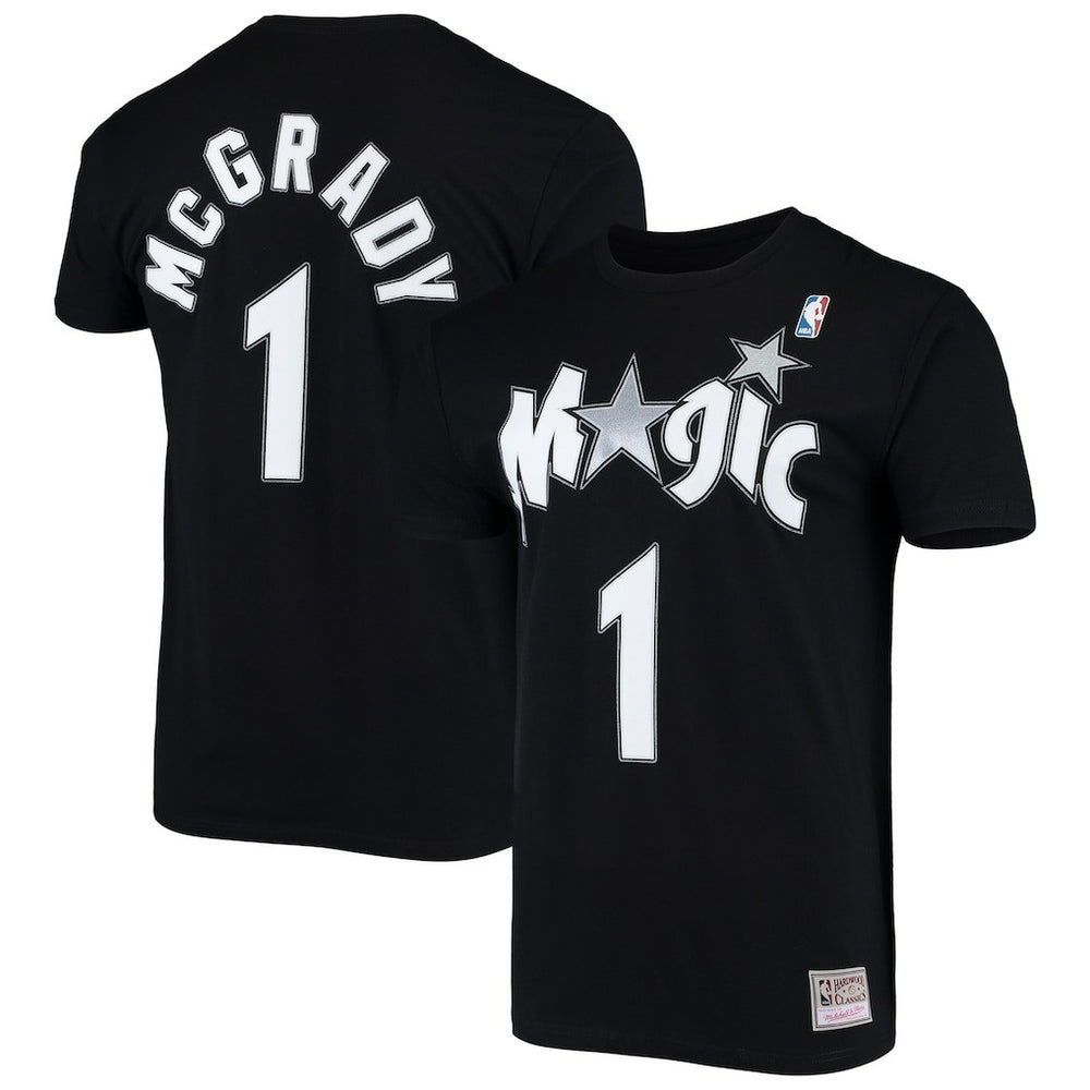 Tracy McGrady Orlando Magic Hardwood Classics Stitch Name & Number T-Shirt - Black | Mitchell & Ness outlet