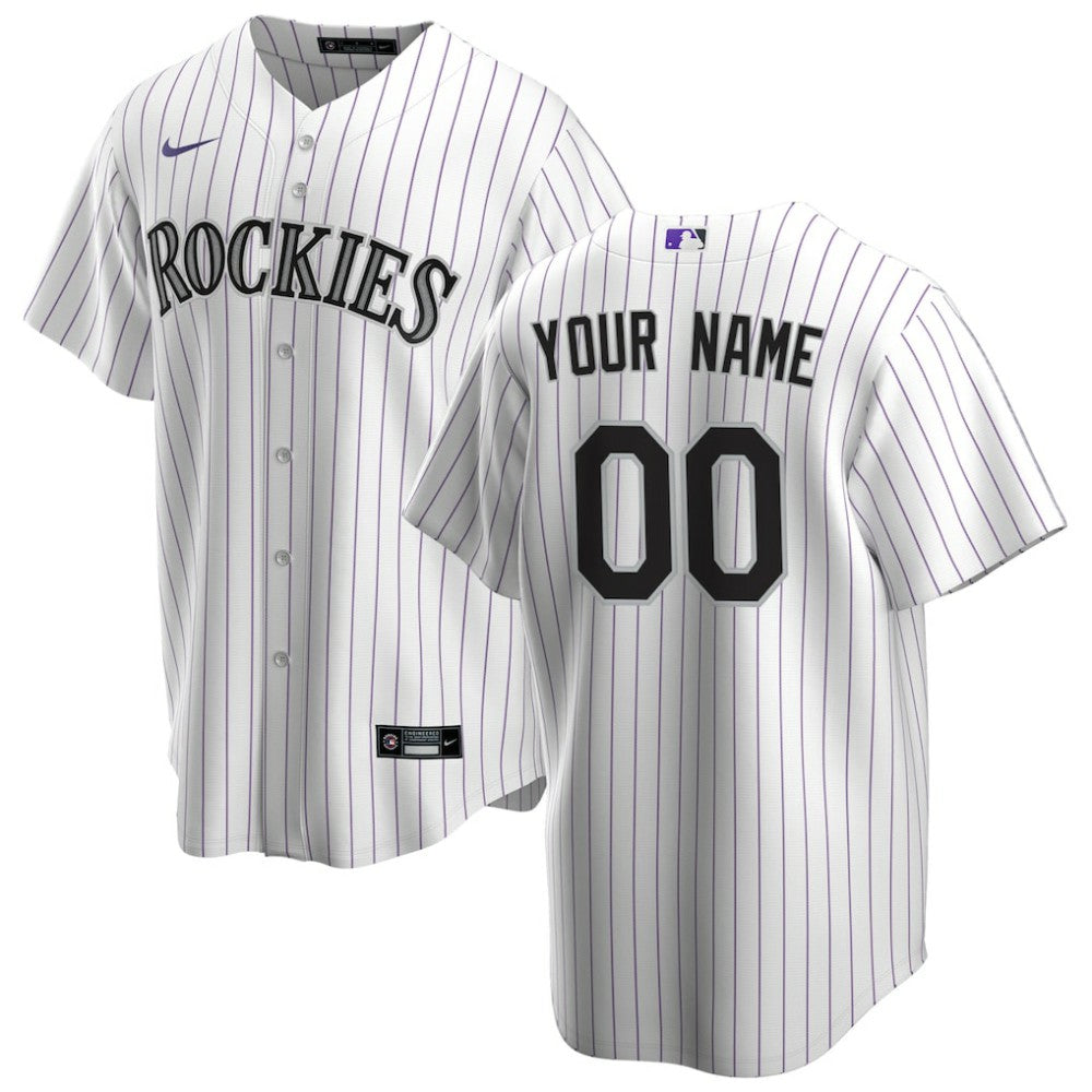 Colorado Rockies Home Replica Custom Jersey - White | Nike
