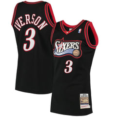 Allen Iverson Philadelphia 76ers 1997/98 Hardwood Classics Authentic Jersey - Black | Mitchell & Ness discount