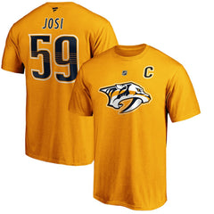 Roman Josi Nashville Predators Fanatics Authentic Stack Player Name & Number T-Shirt