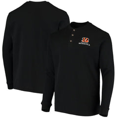 NFL Cincinnati Bengals Dunbrooke Logo Maverick Thermal Henley Long Sleeve T-Shirt