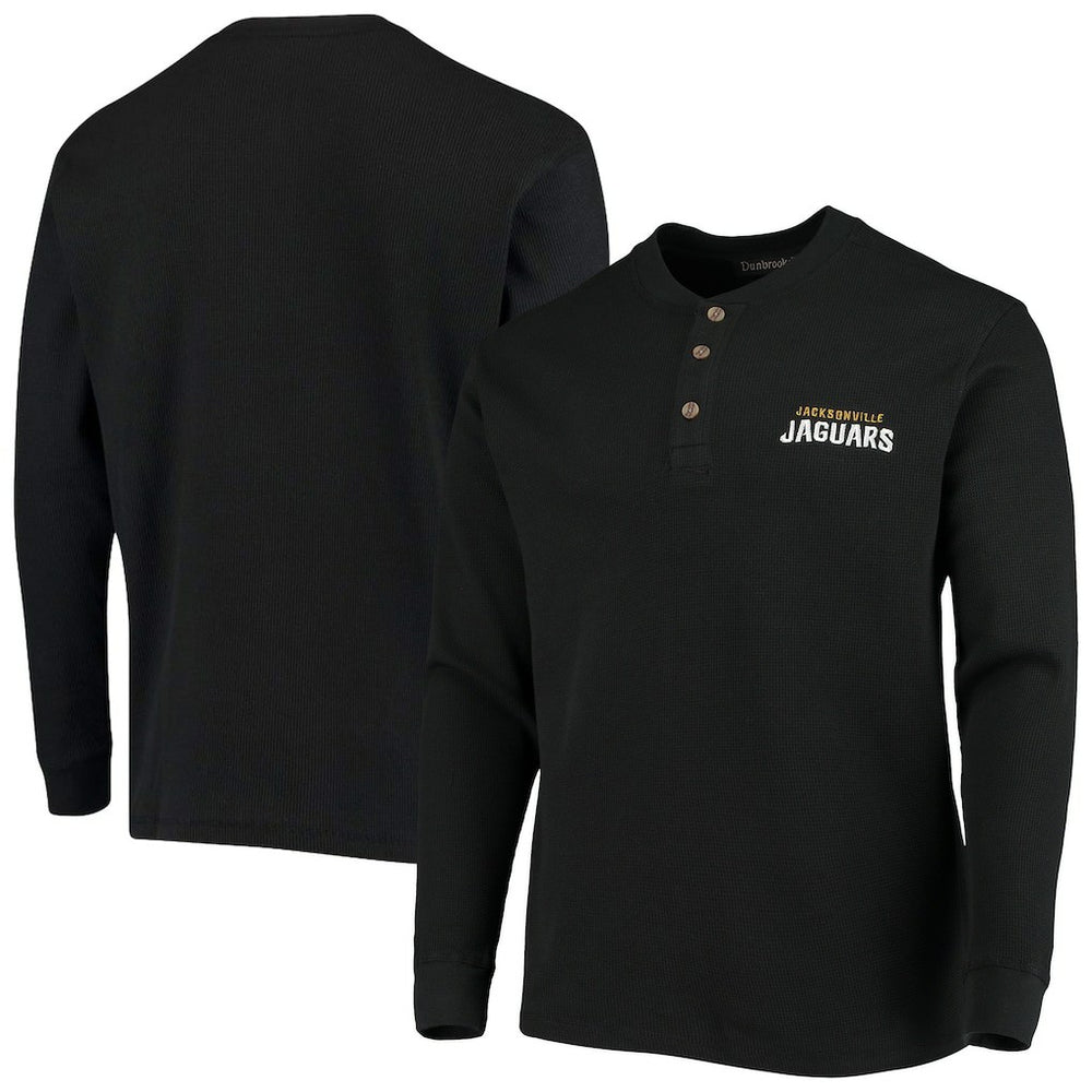 NFL Jacksonville Jaguars Dunbrooke Logo Maverick Thermal Henley Long Sleeve T-Shirt