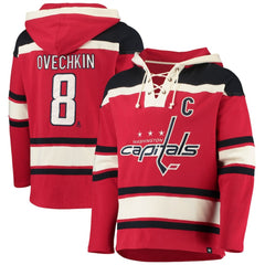 Alexander Ovechkin Washington Capitals '47 Player Name & Number Lacer Pullover Hoodie