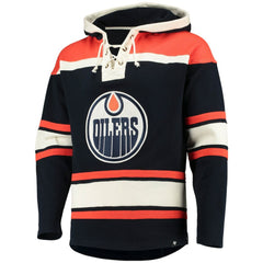 Connor McDavid Edmonton Oilers '47 Player Name & Number Lacer Pullover Hoodie