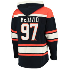 Connor McDavid Edmonton Oilers '47 Player Name & Number Lacer Pullover Hoodie