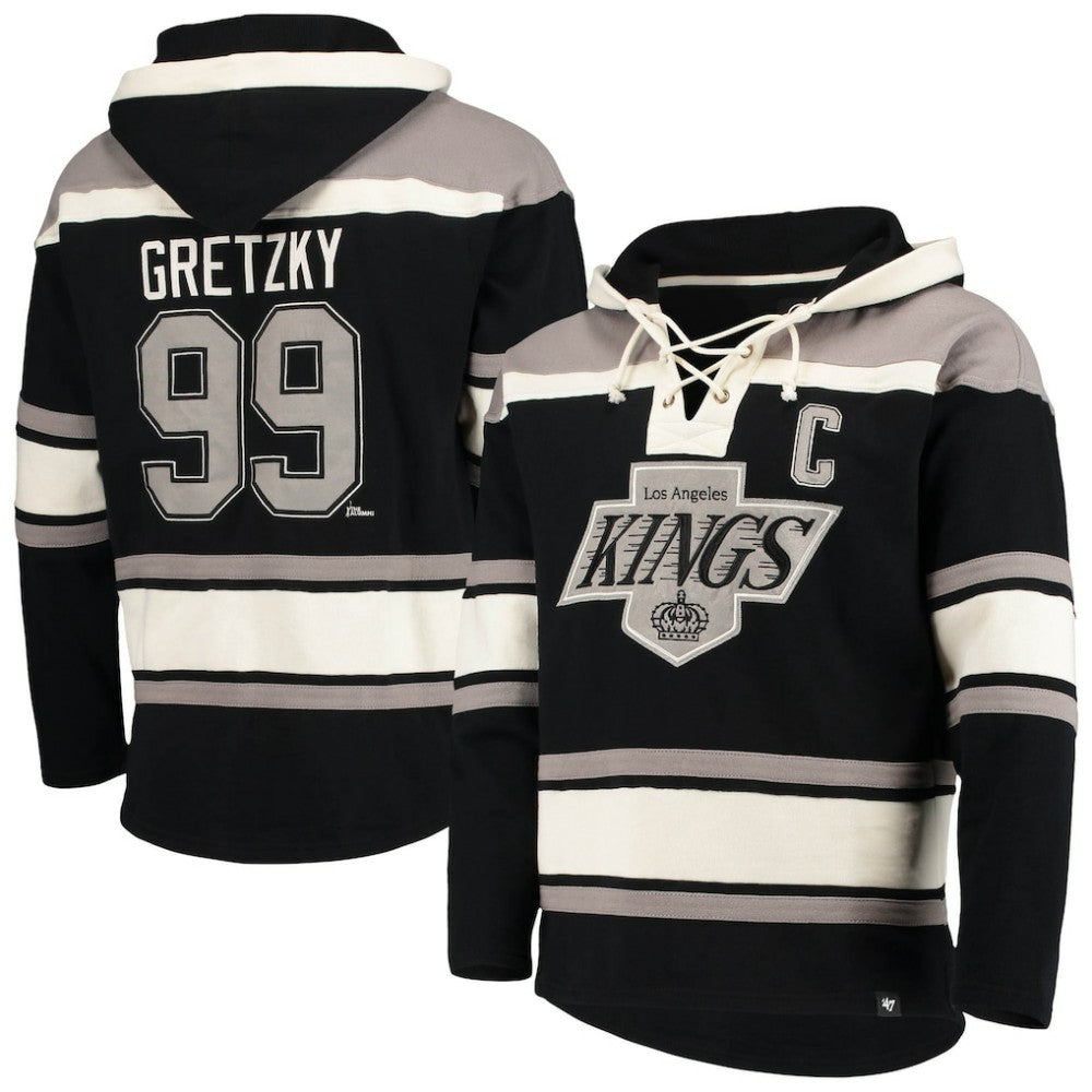 Wayne Gretzky Los Angeles Kings '47 Retired Player Name & Number Lacer Pullover Hoodie