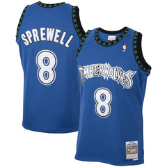 Latrell Sprewell Minnesota Timberwolves 2003/04 Hardwood Classics Swingman Jersey - Blue | Mitchell & Ness sale