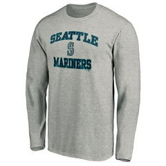Seattle Mariners Team Heart & Soul Long Sleeve T-Shirt - Heathered Gray