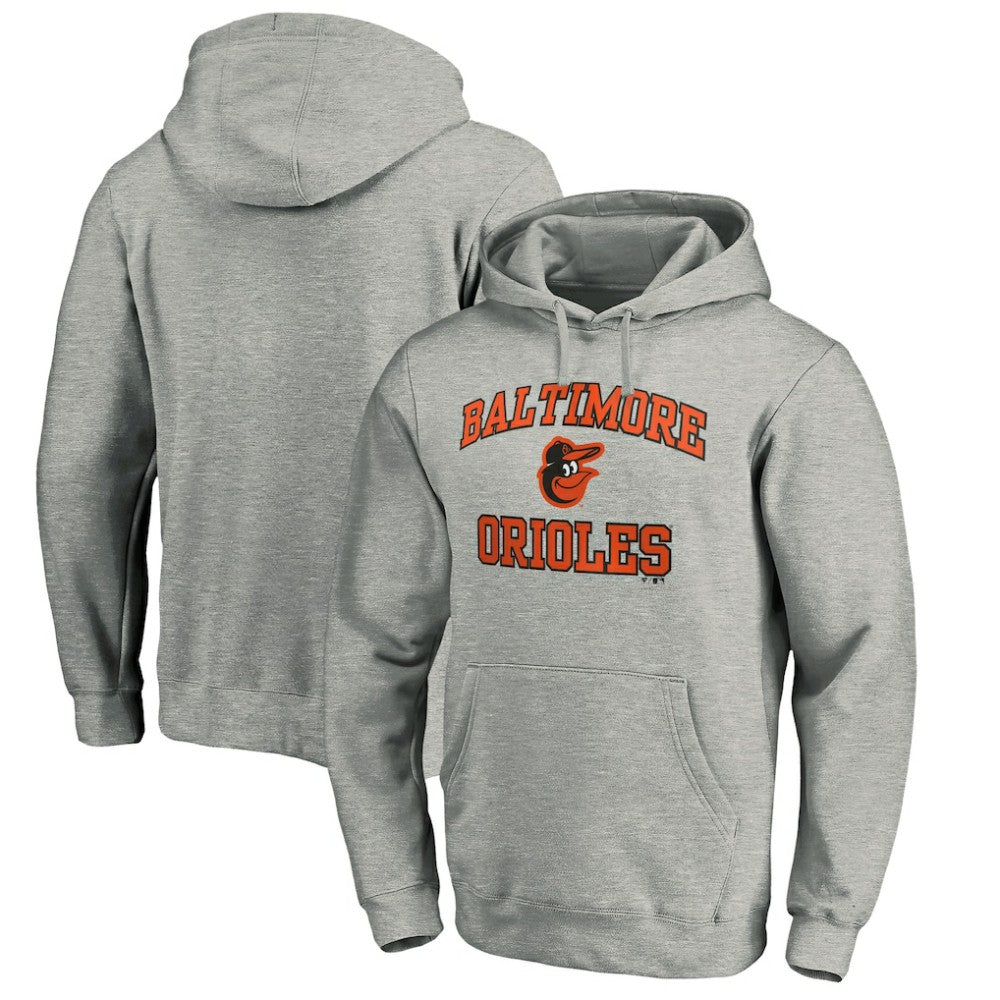 Baltimore Orioles MTO Label Heart & Soul Pullover Hoodie - Heather Gray