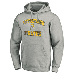 Pittsburgh Pirates MTO Label Heart & Soul Pullover Hoodie - Heather Gray