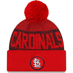 St. Louis Cardinals Authentic Collection Sport Cuffed Knit Hat with Pom - Red | New Era