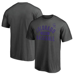 Colorado Rockies Iconic Primary Pill T-Shirt - Charcoal