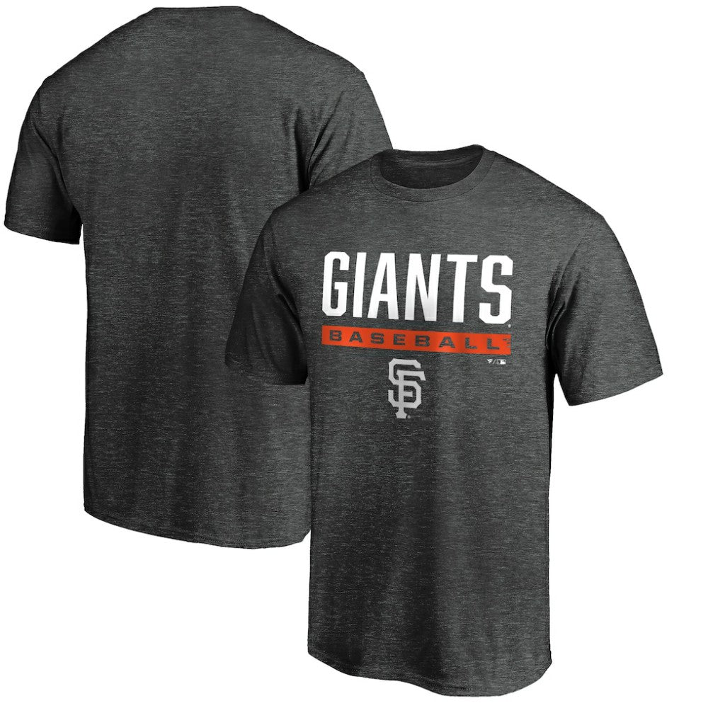 San Francisco Giants Win Stripe Logo T-Shirt II - Charcoal