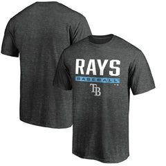 Tampa Bay Rays Win Stripe Logo T-Shirt II - Charcoal