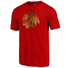 Chicago Blackhawks Distressed Tri-Blend T-Shirt