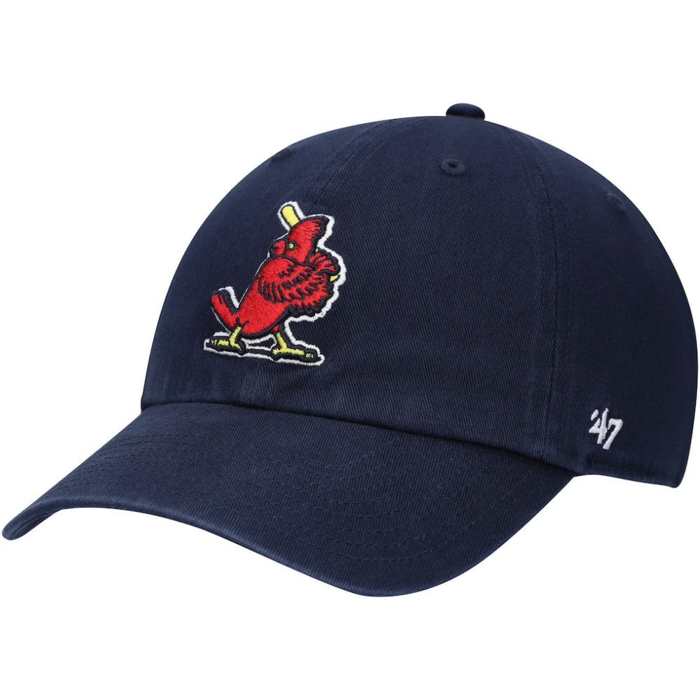 St. Louis Cardinals Logo Cooperstown Collection Clean Up Adjustable Hat - Navy | 47 brand
