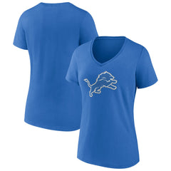 NFL Detroit Lions Women's Primary Team Logo V-Neck T-Shirt