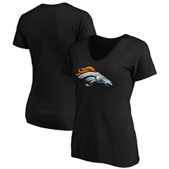 NFL Denver Broncos Women's Midnight Mascot Logo V-Neck T-Shirt