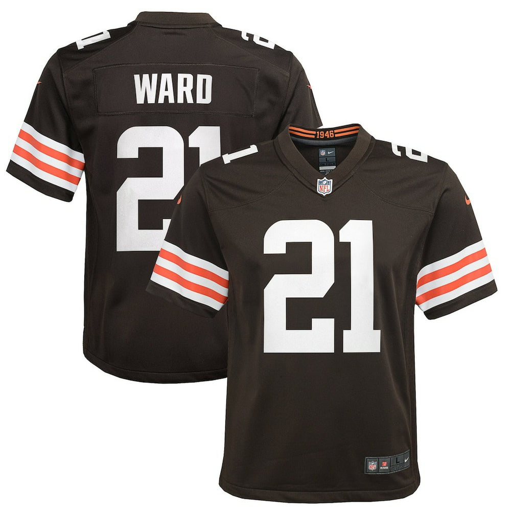 NFL Cleveland Browns Denzel Ward Youth Game Jersey