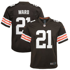 NFL Cleveland Browns Denzel Ward Youth Game Jersey