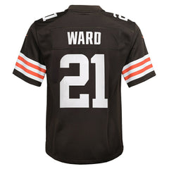 NFL Cleveland Browns Denzel Ward Youth Game Jersey