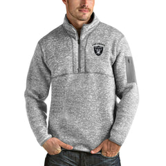 NFL Las Vegas Raiders Antigua Fortune Quarter-Zip Pullover Jacket