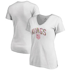 Los Angeles Kings Women's Floral Arched V-Neck T-Shirt