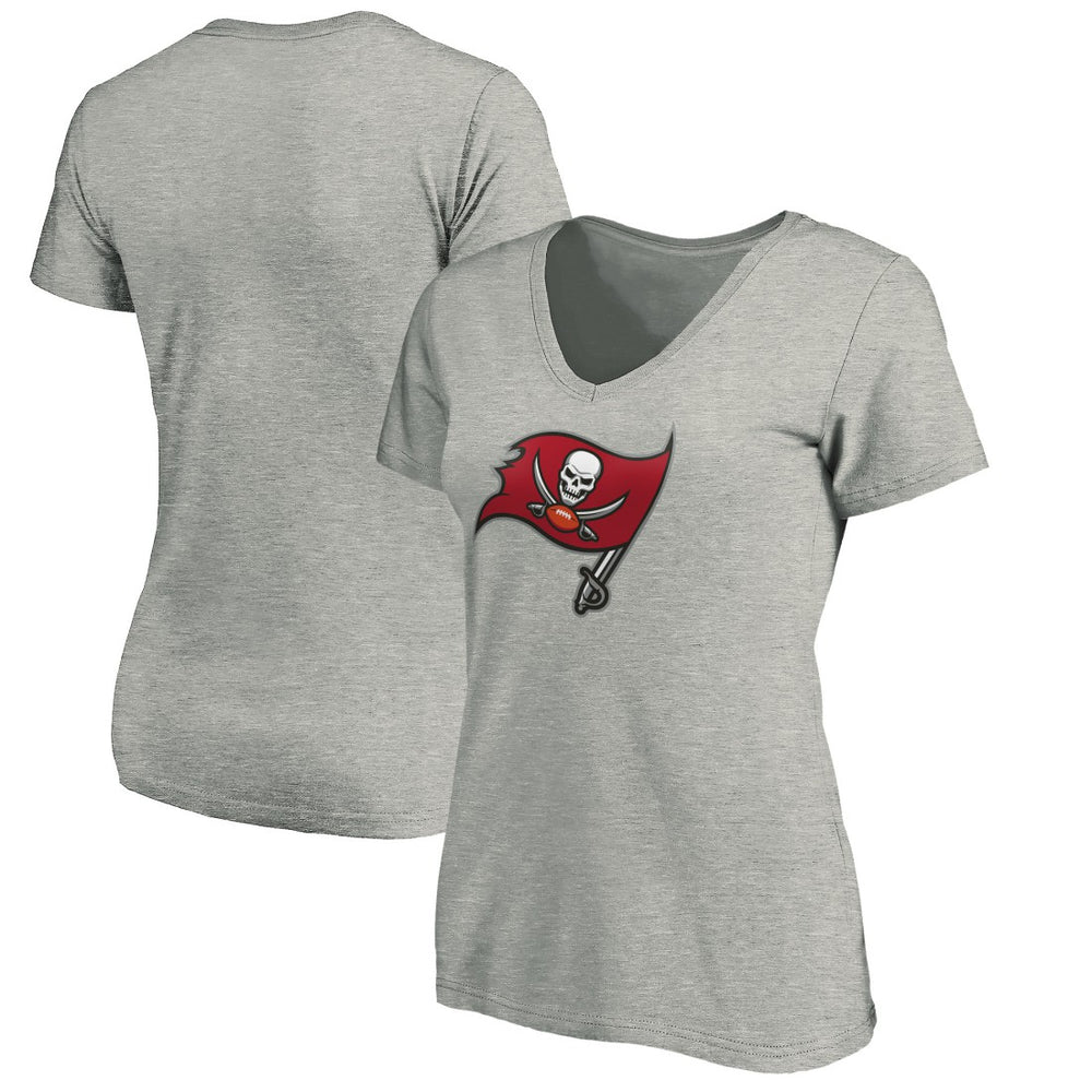 NFL Tampa Bay Buccaneers Women's Primary Logo V-Neck T-Shirt