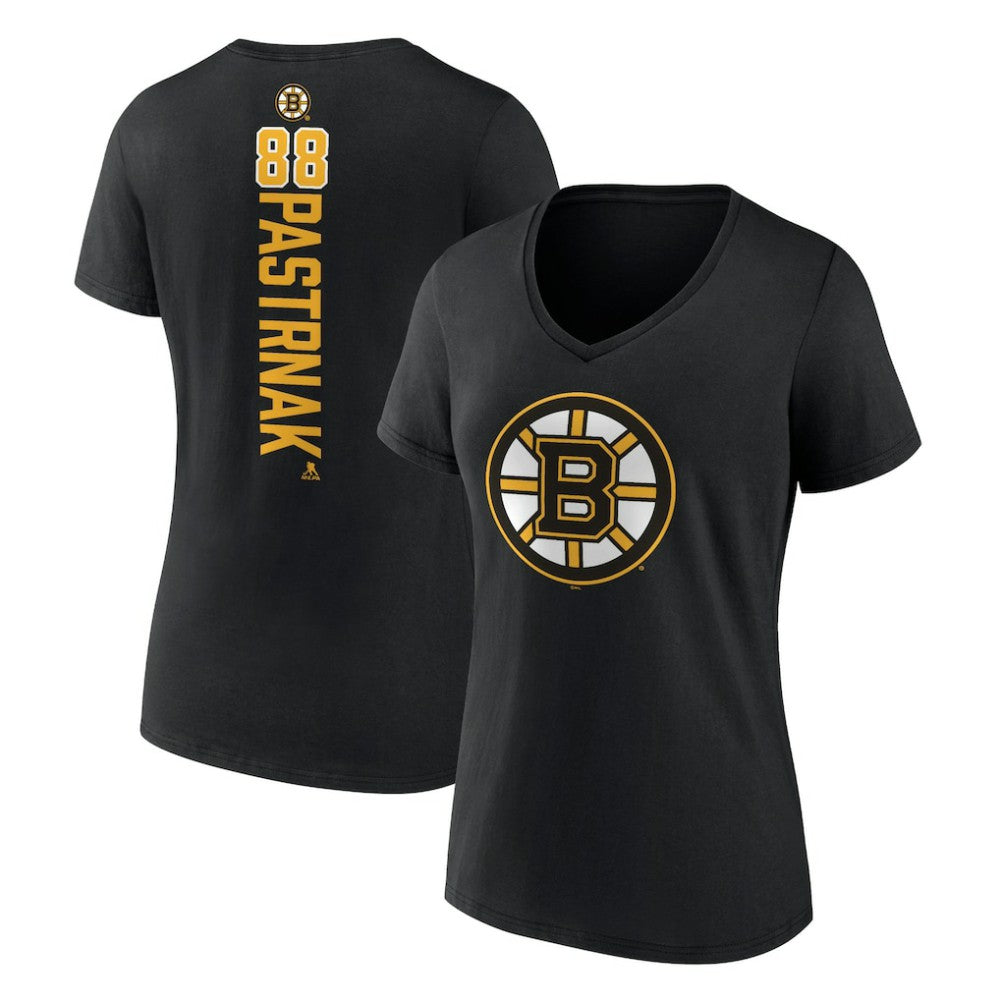 David Pastrnak Boston Bruins Women's Playmaker V-Neck T-Shirt