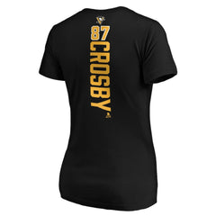 Sidney Crosby Pittsburgh Penguins Women's Playmaker V-Neck T-Shirt