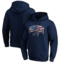 NFL Carolina Panthers Banner Wave Fitted Pullover Hoodie