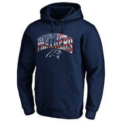 NFL Carolina Panthers Banner Wave Fitted Pullover Hoodie